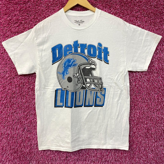 Junk Food Clothing NFL Detroit Lions Throwback Helmet Logo T-Shirt Small