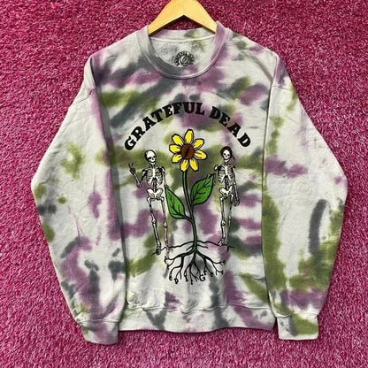 Grateful Dead Keep It Green Tie dye Crewneck Sweater size Medium