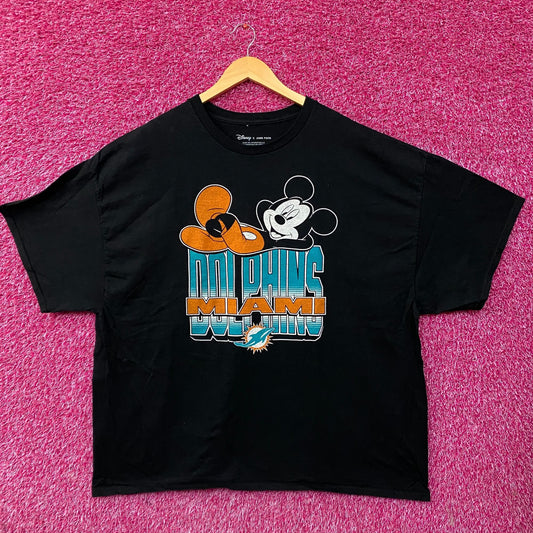 Disney x Junk Food NFL Miami Dolphins Mickey Mouse Kick Back T-Shirt 2XL