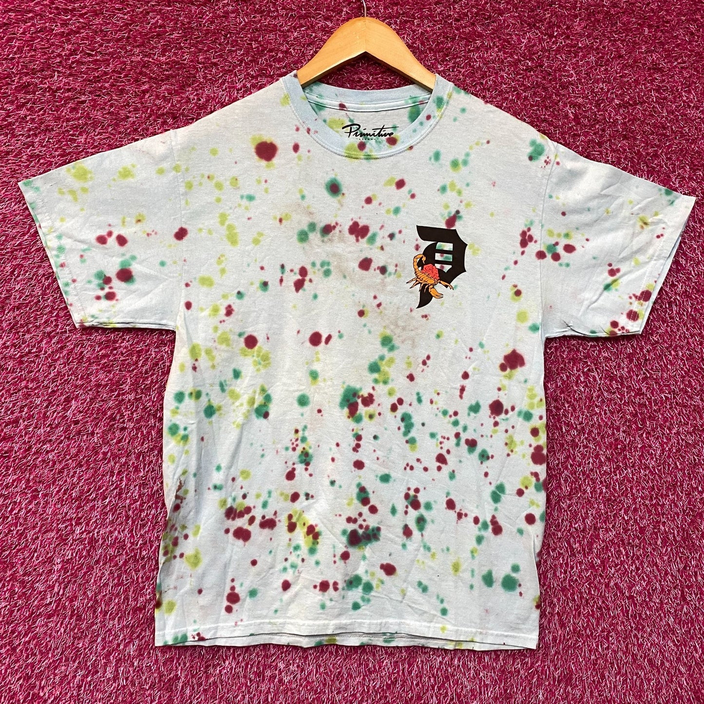 Primitive Dirty P Scorpion Tie Dye T-Shirt Small