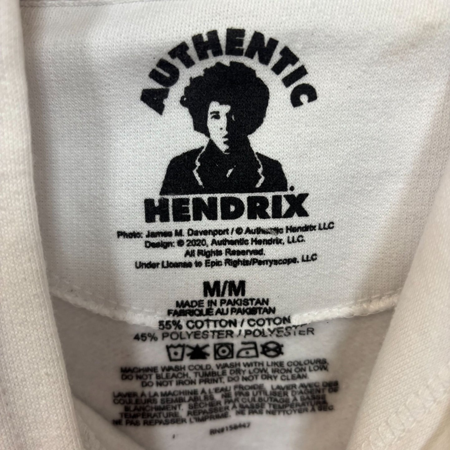Jimi Hendrick White Hoodie Medium