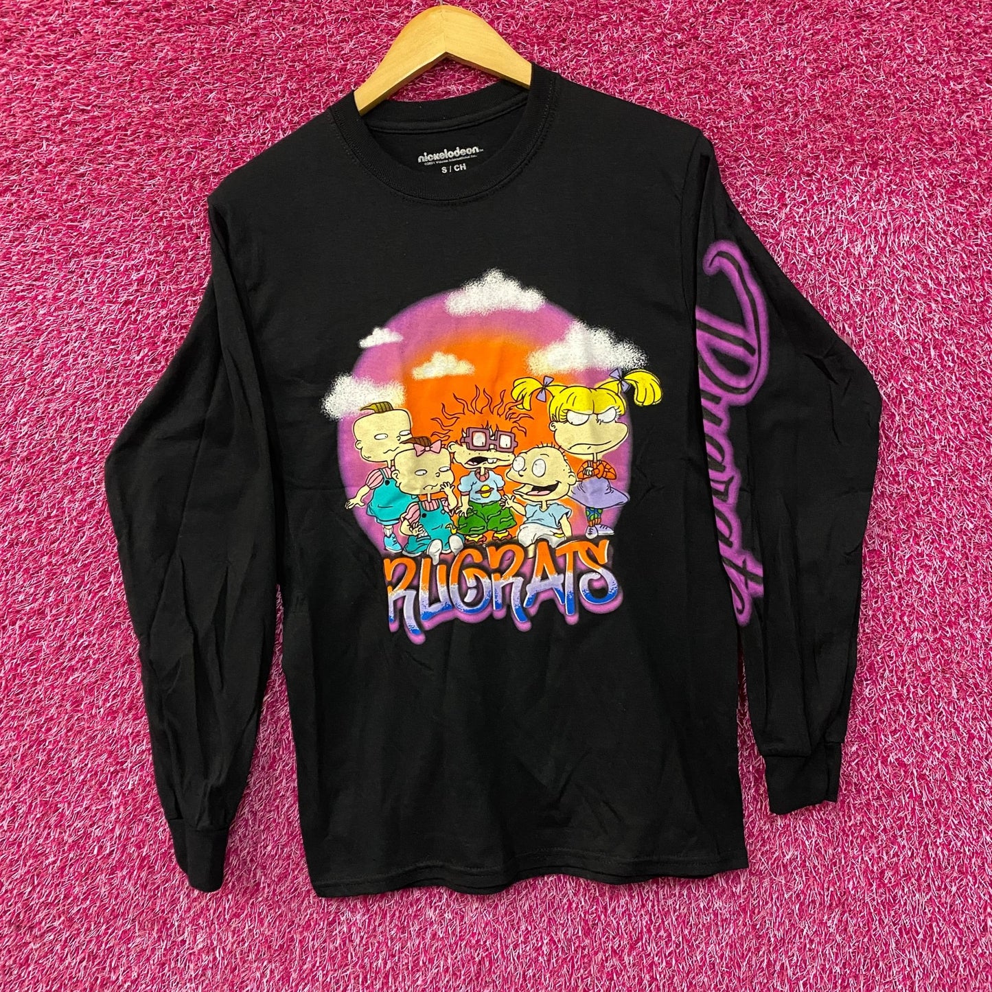 Nickelodeon Rugrats Graphic Design Long Sleeve T-Shirt Small
