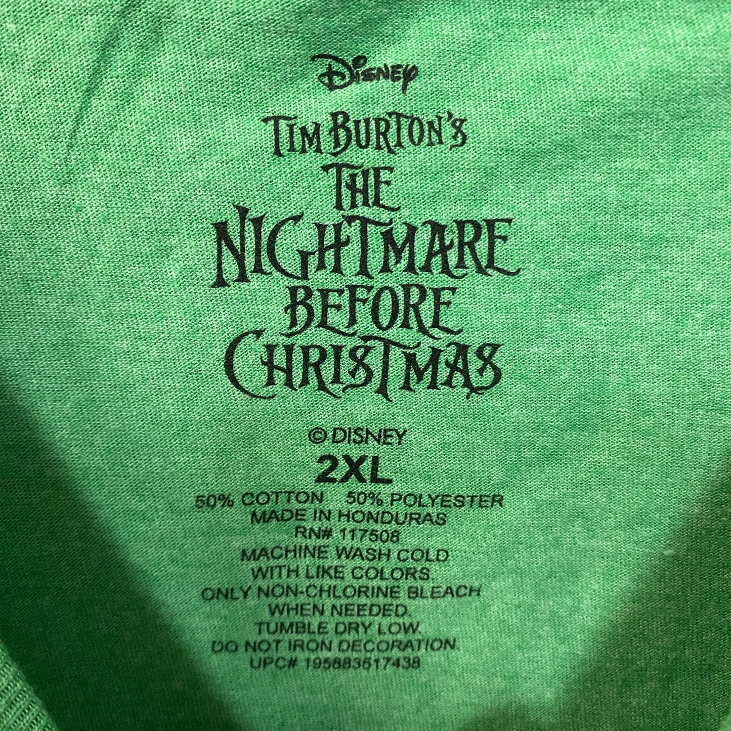 The Nightmare Before Christmas Jack Skellington Santa Hat T-Shirt 2XL