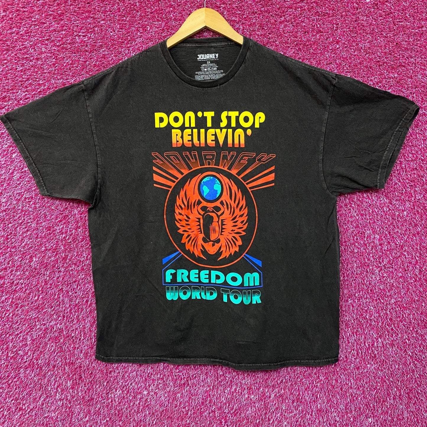 Journey Don't Stop Believin Freedom World Tour T-Shirt 2XL