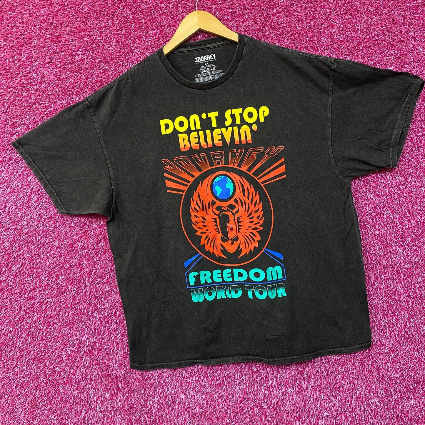 Journey Don't Stop Believin Freedom World Tour T-Shirt 2XL