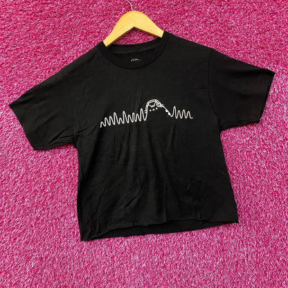 DJ Pusheen Beat da Beat Up Kawaii Pusheen The Cat Crop Top Small