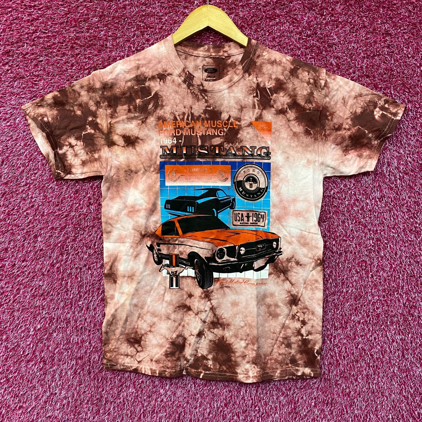 Ford Mustang Classic American Muscle Car Promo Tie Dye Medium