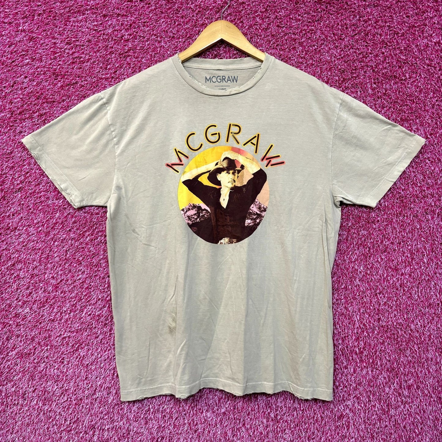 Tim McGraw Not a Moment Too Soon Cowboy Country Tee L