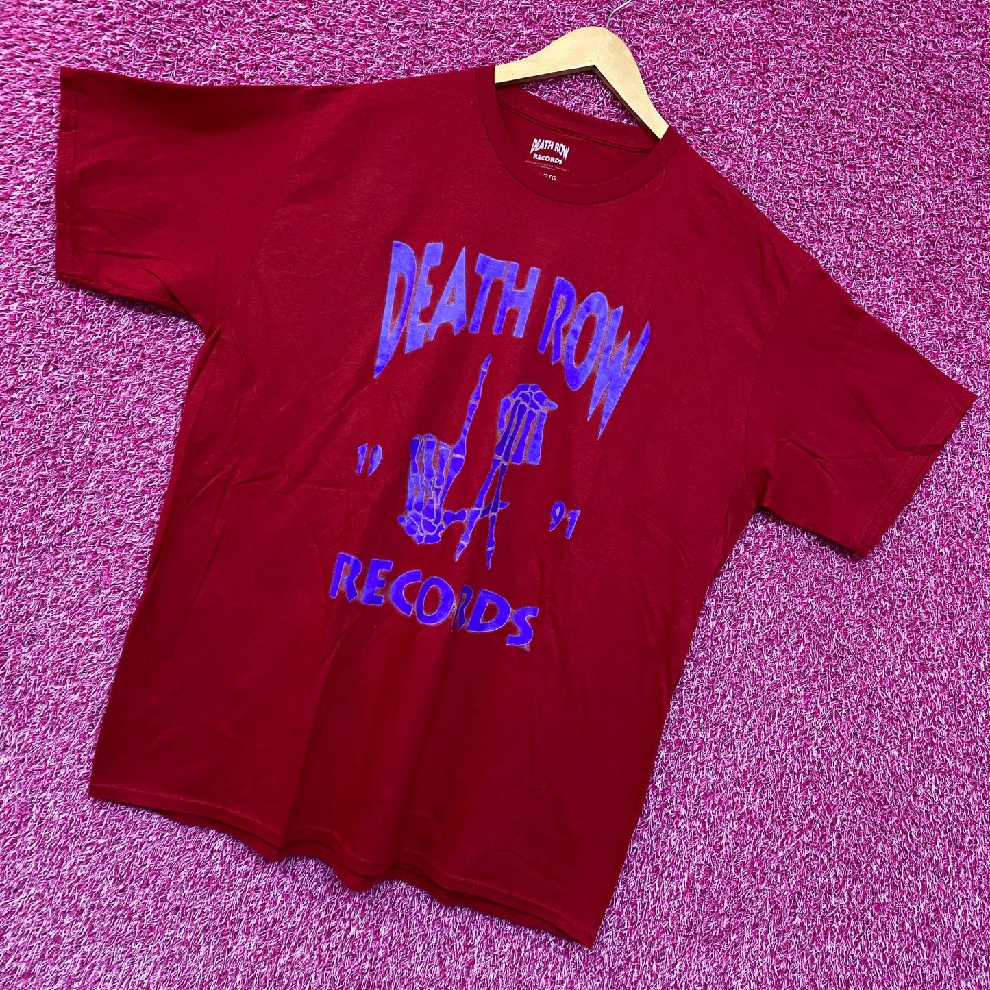 Death Row Records Grim Reaper LA Hands 1991 Hip Hop Tee 2X
