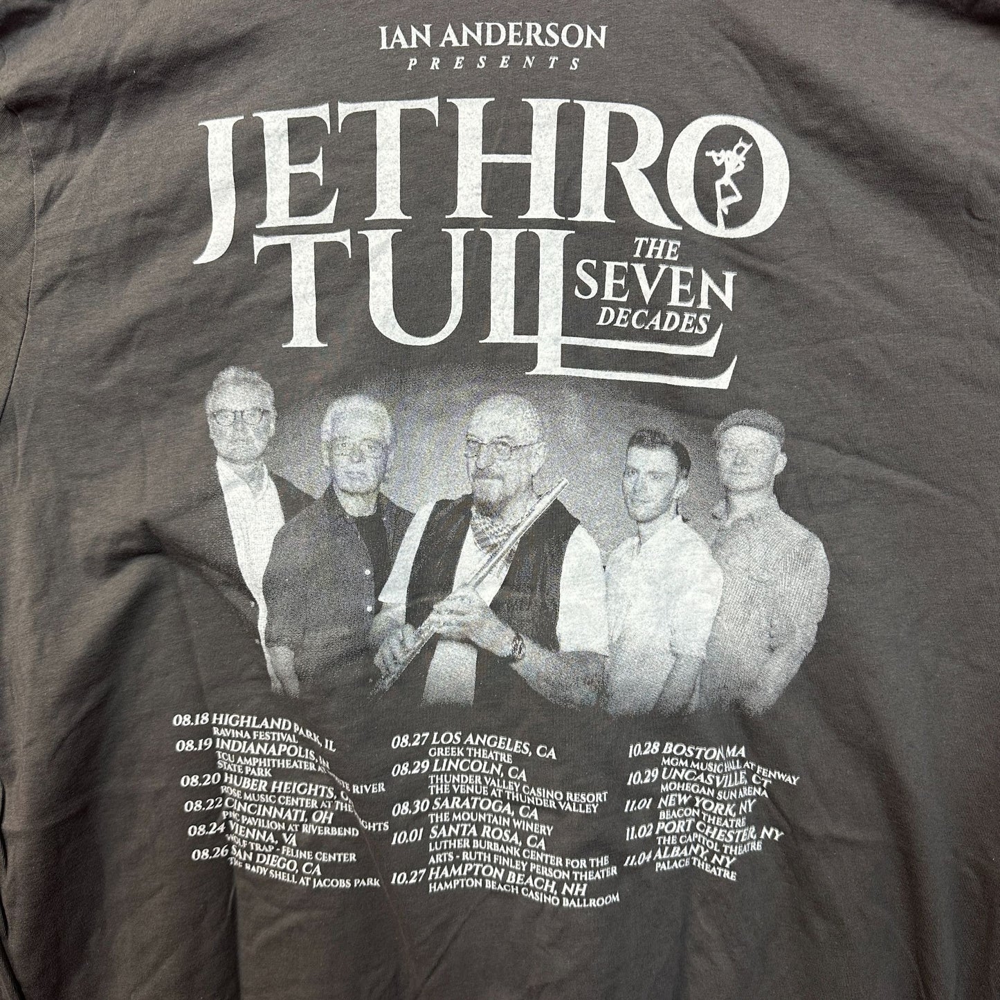 Jethro Tull The Seven Decades Tour Tshirt size 2x