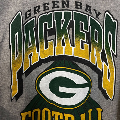 Junk Food Clothing Green Bay Packers Heathered Gray Crewneck Pullover Sweatshirt Large