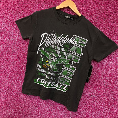 Junk Food Clothing Women's NFL Philadelphia Eagles Brick Vintage Style Tee XS