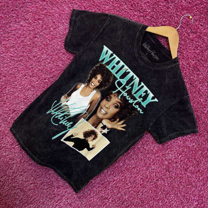 Whitney Houston Collage black tee size small