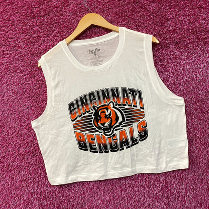Junk Food Clothing NFL Cincinnati Bengals Cropped Sleeveless T-Shirt XL