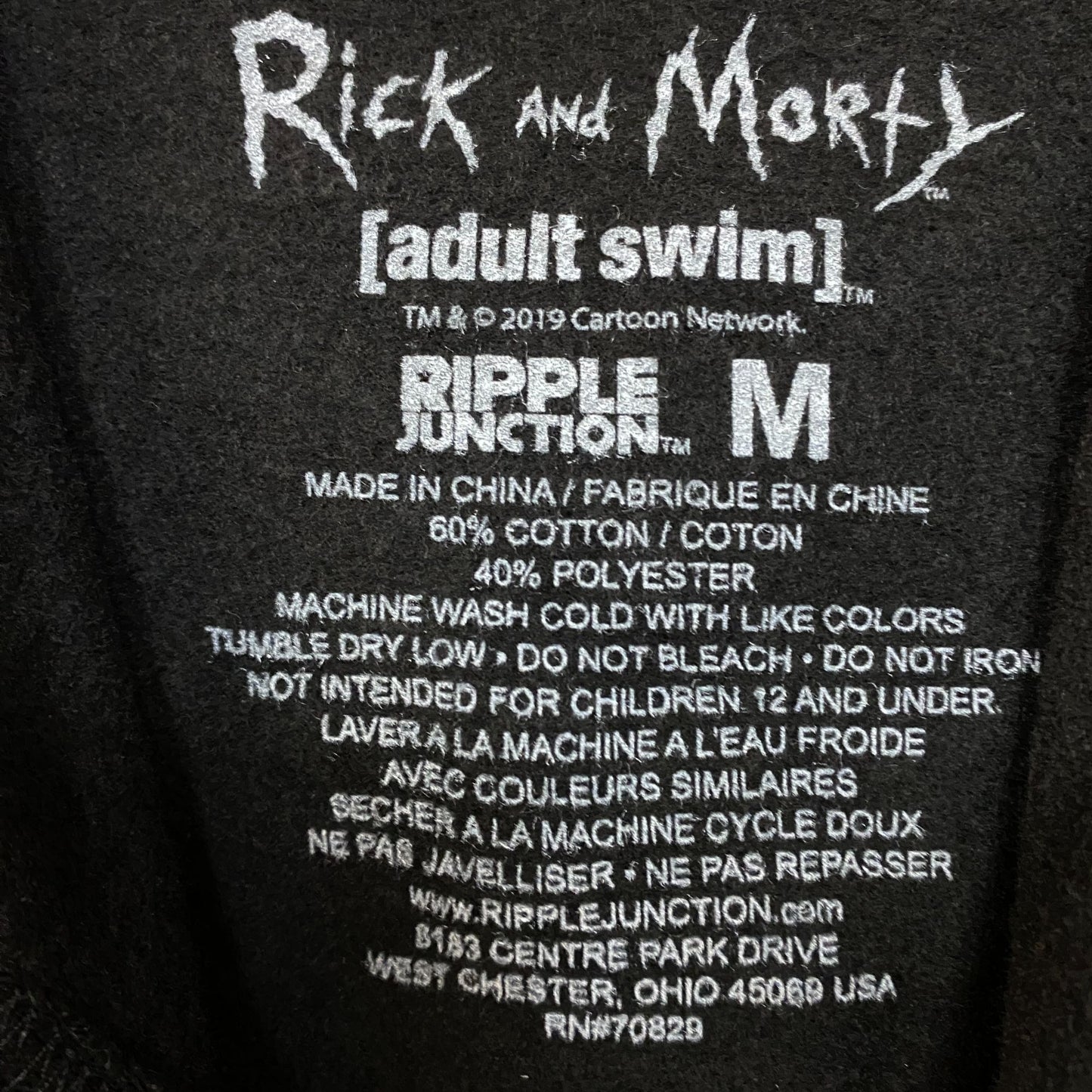 Adult Swim Rick & Morty Animated Series Hoodie Medium