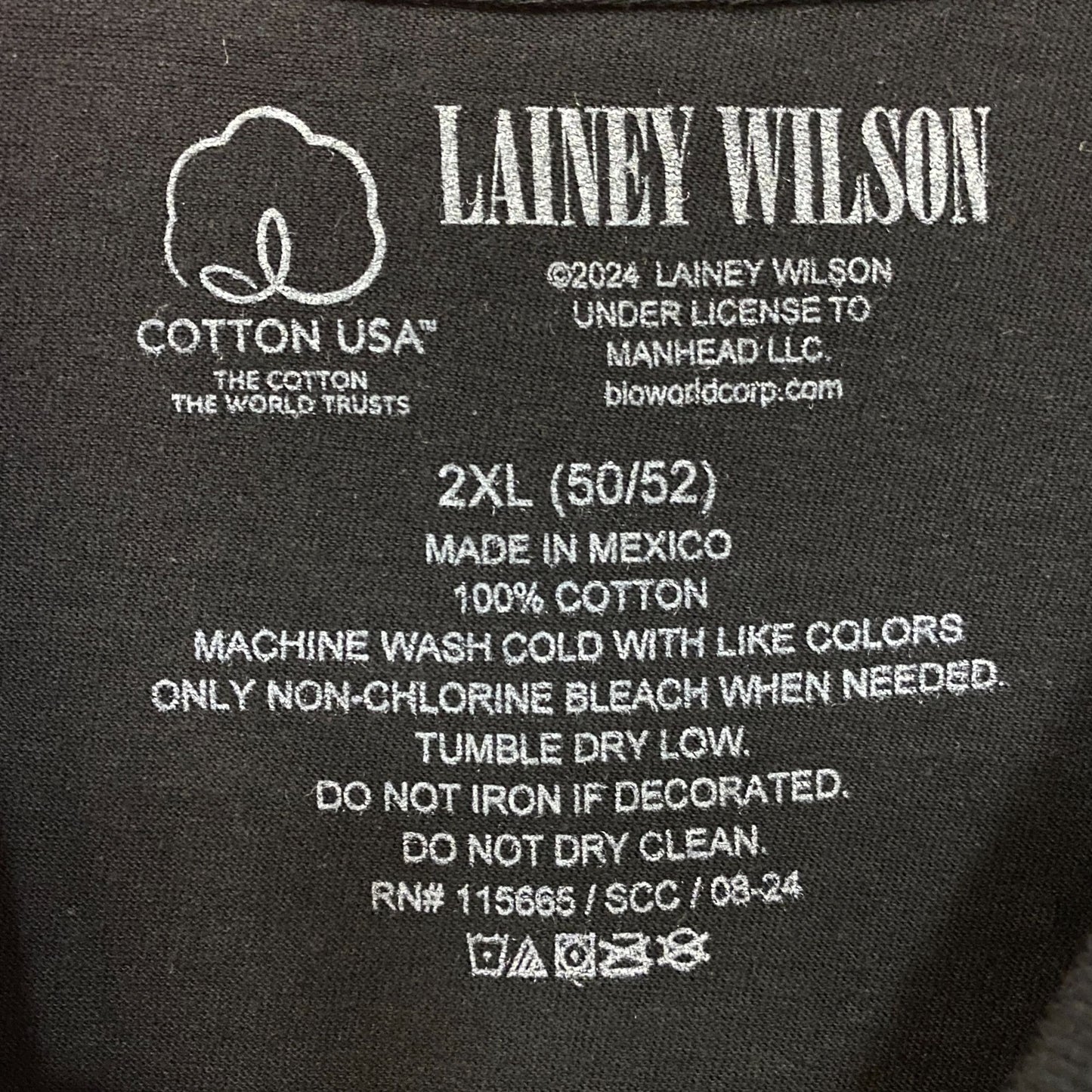 Lainey Wilson Whirlwind World Tour Graphic T-Shirt 2XL