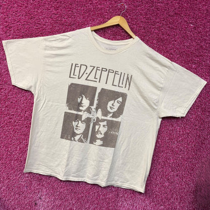 Led Zeppelin Band Members Portrait Vintage Style T-Shirt 2XL