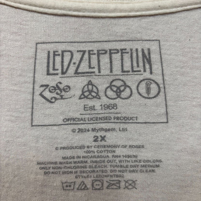 Led Zeppelin Band Members Portrait Vintage Style T-Shirt 2XL