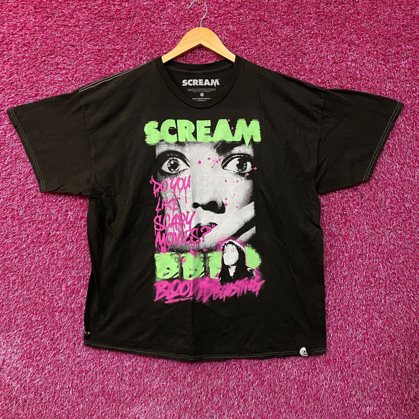Scream x Bloody Disgusting Scary Movies Horror Graphic T-Shirt 2XL