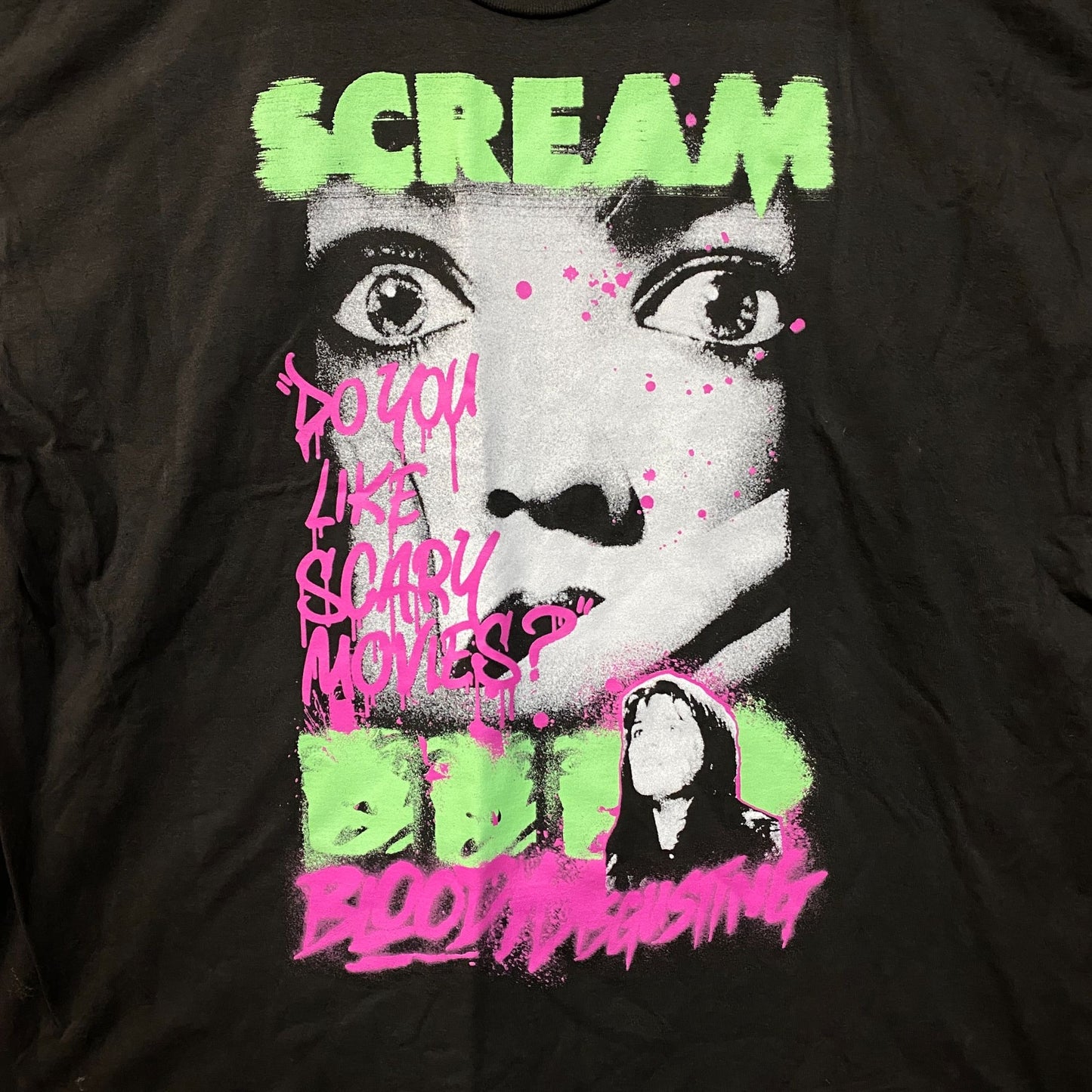 Scream x Bloody Disgusting Scary Movies Horror Graphic T-Shirt 2XL