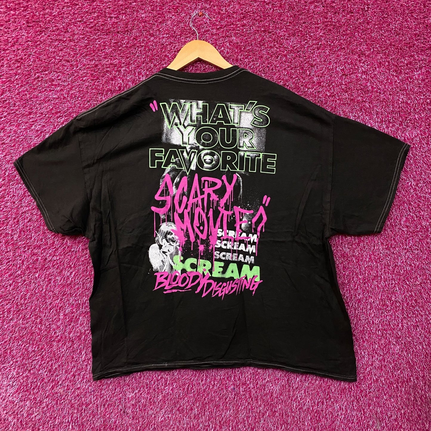 Scream x Bloody Disgusting Scary Movies Horror Graphic T-Shirt 2XL