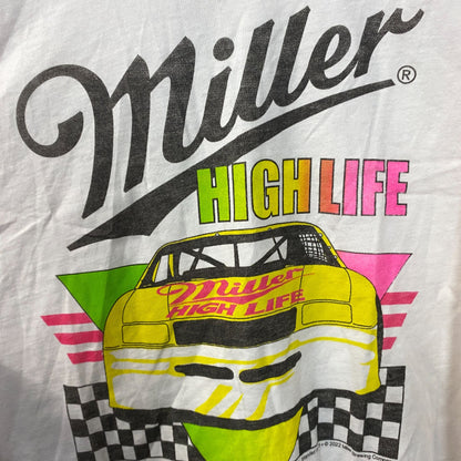 Miller High Life Yellow Cab Checkers Women's Cropped Muscle Tank Medium