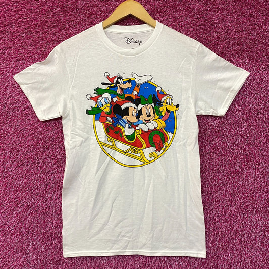 Disney Mickey Mouse and Friends Christmas Sled T-Shirt SM