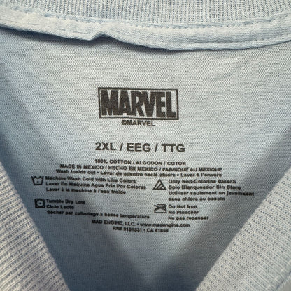 Captain America War Torn Shield Marvel T-shirt Size 2XL