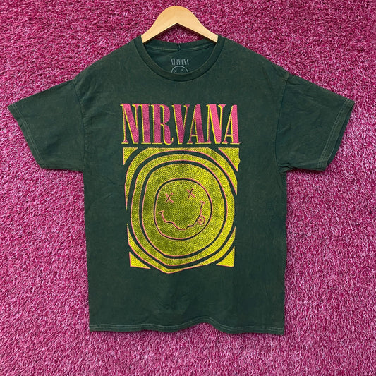 Nirvana Nevermind Album Dead Smiley Face Logo T-Shirt Large