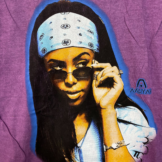 Aaliyah Princess Of RnB Airbrush Graphic T-Shirt Small