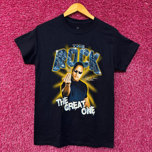 WWE Dwayne The Rock Johnson The Great One Navy T-Shirt Small