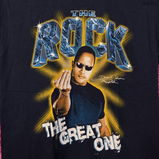 WWE Dwayne The Rock Johnson The Great One Navy T-Shirt Small