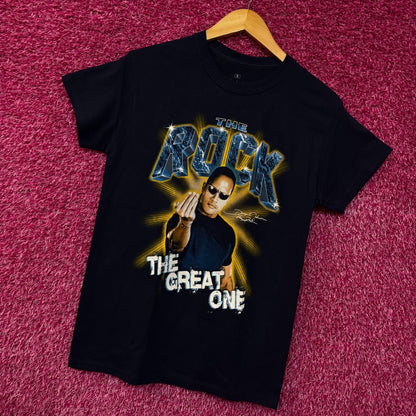 WWE Dwayne The Rock Johnson The Great One Navy T-Shirt Small