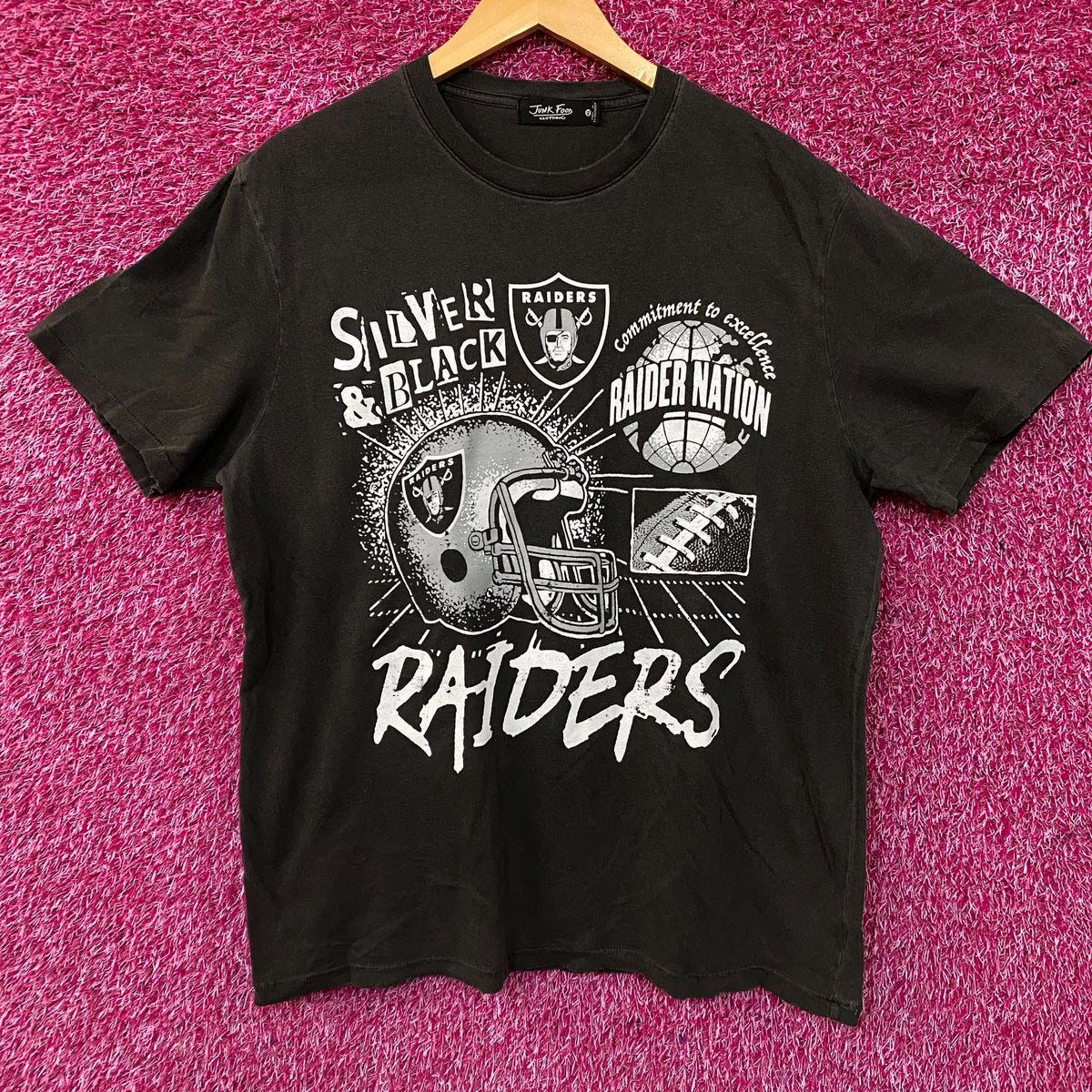 Junk Food Clothing Las Vegas Raiders Helmet Black tee XL