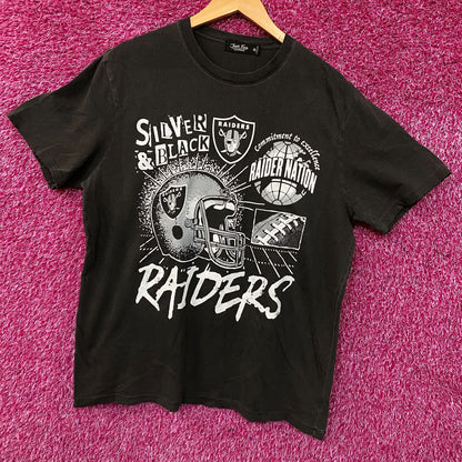Junk Food Clothing Las Vegas Raiders Helmet Black tee XL