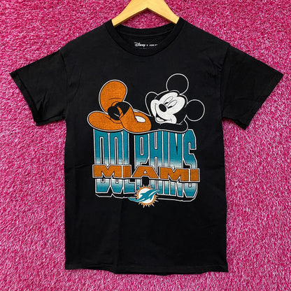 Disney x Junk Food NFL Miami Dolphins Mickey Mouse Kick Back T-Shirt XS