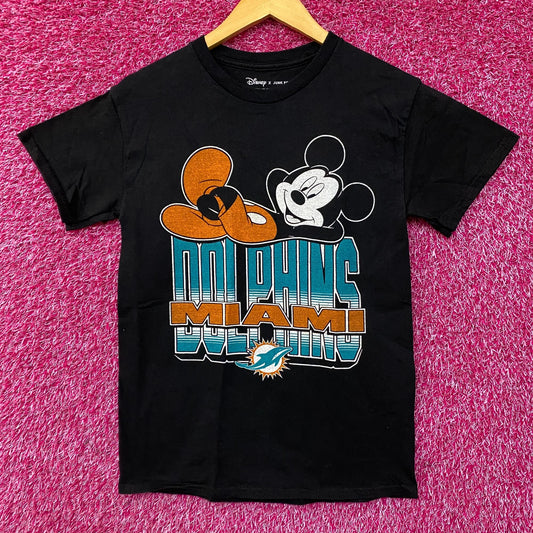 Disney x Junk Food NFL Miami Dolphins Mickey Mouse Kick Back T-Shirt XS