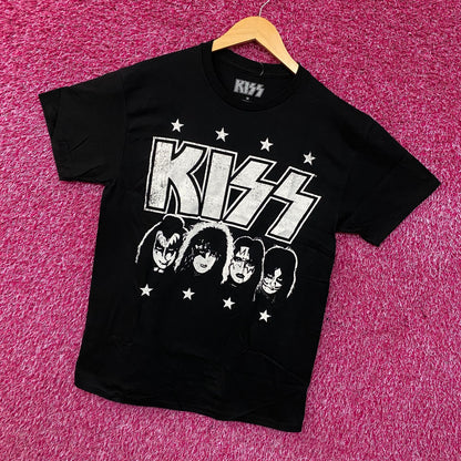 KISS Rock Band Members Graphic T-Shirt Medium