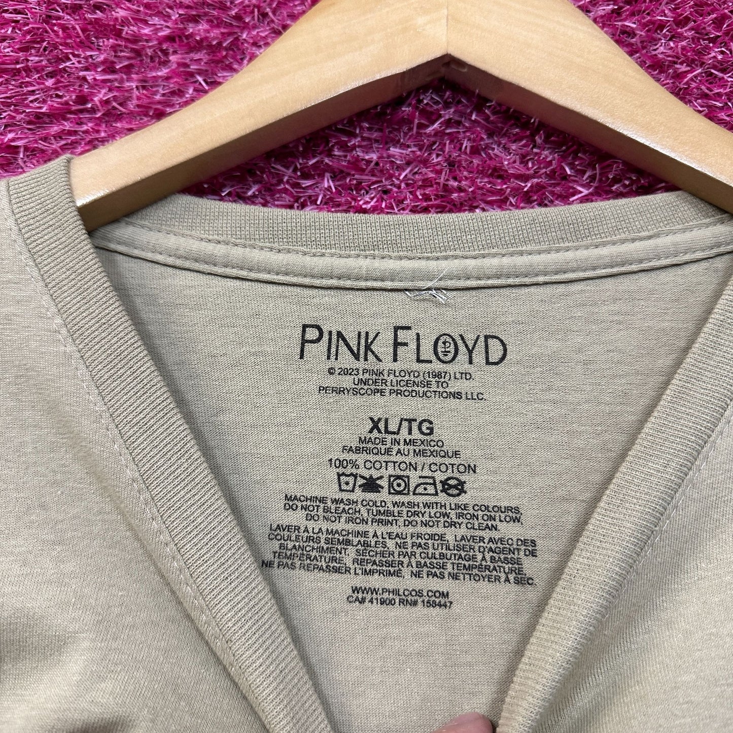 Pink Floyd Men's 1987 World Tour Aviator Ringer T-Shirt XL