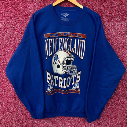 Junk Food Clothing New England Patriots Helmet Flea Market Crew Fleece XL