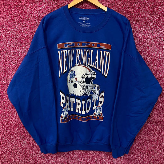 Junk Food Clothing New England Patriots Helmet Flea Market Crew Fleece XL