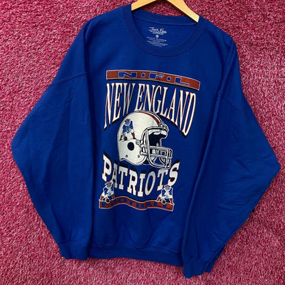 Junk Food Clothing New England Patriots Helmet Flea Market Crew Fleece XL