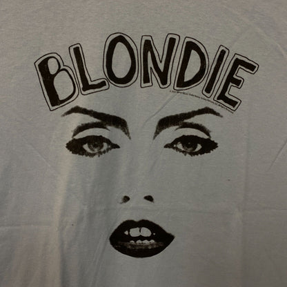 Blondie Parallel Lines Debbie Harry Face T-shirt Baby Blue 2X