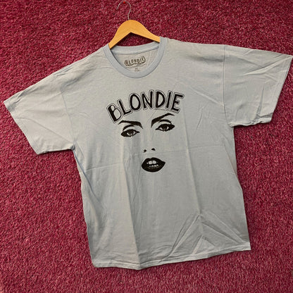 Blondie Parallel Lines Debbie Harry Face T-shirt Baby Blue 2X