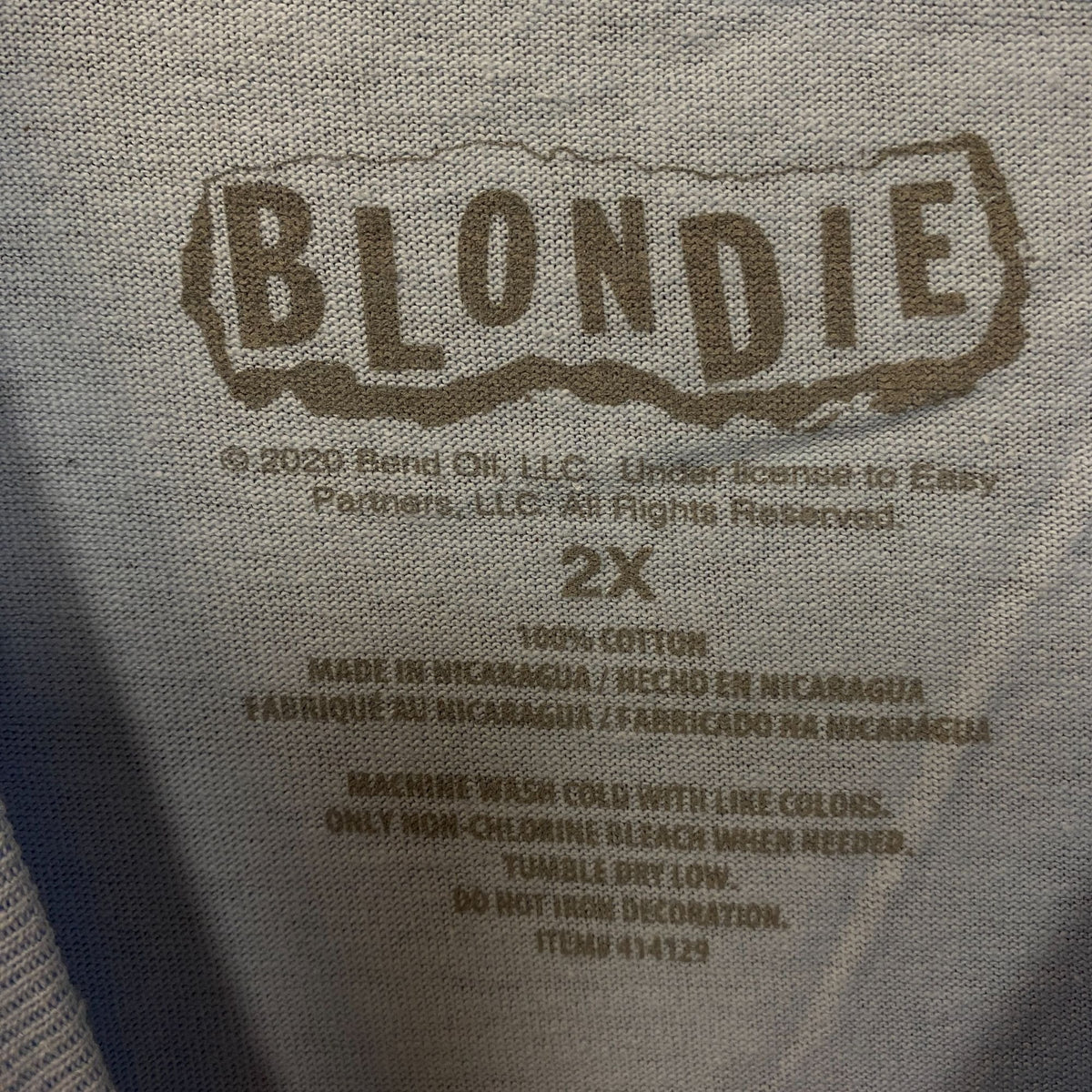 Blondie Parallel Lines Debbie Harry Face T-shirt Baby Blue 2X