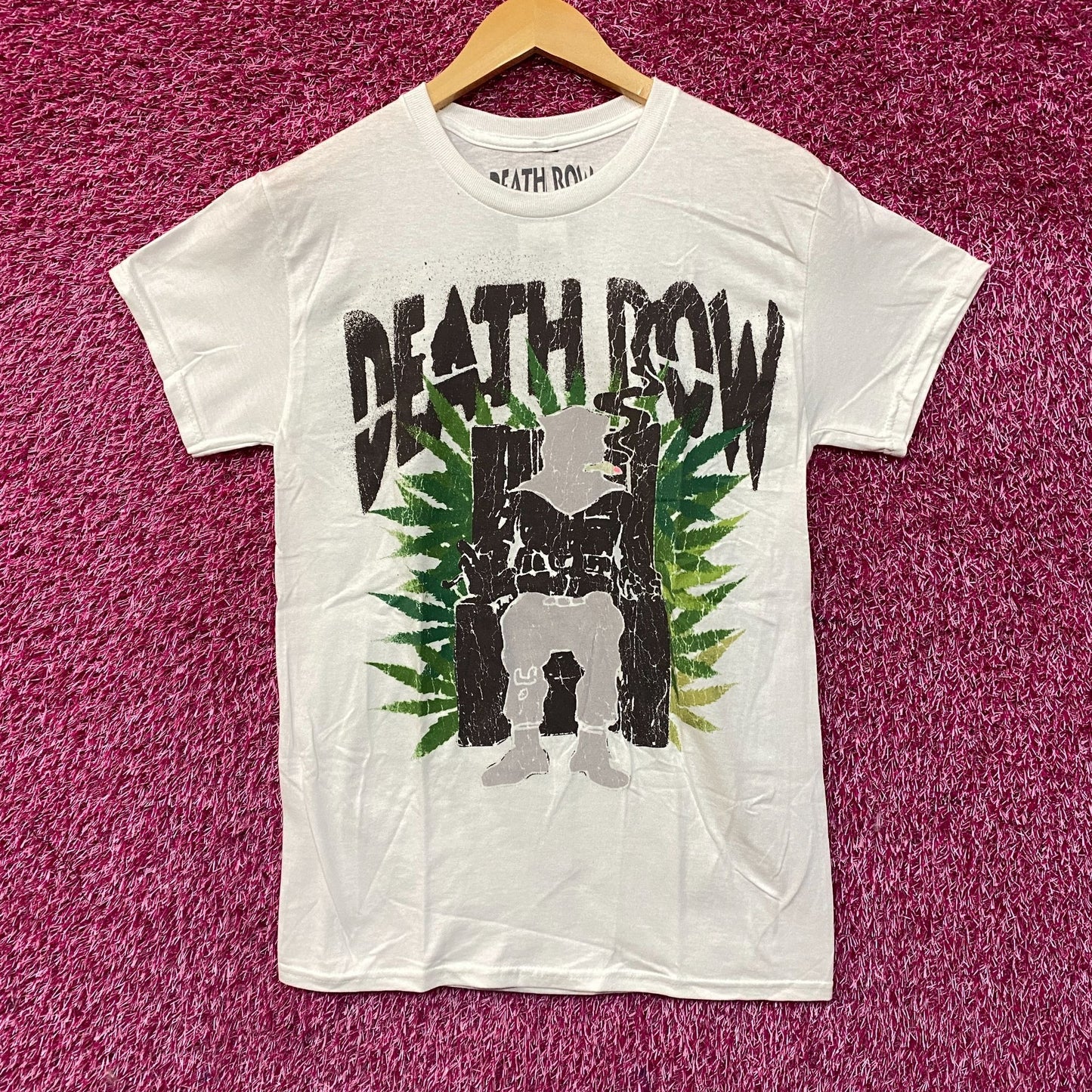 Death Row Records Puffy Electric Chair Inmate Logo Rap Tee Small