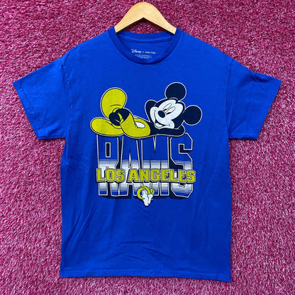 Junk Food x NFL DInsey Mickey Mouse Kick Back Los Angeles Rams T-Shirt Small