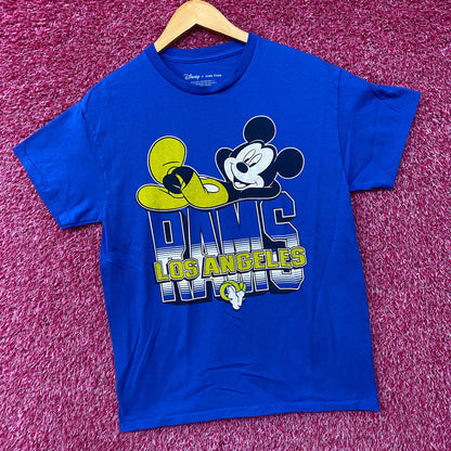 Junk Food x NFL DInsey Mickey Mouse Kick Back Los Angeles Rams T-Shirt Small