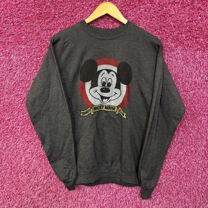 Disney Parks Mickey Mouse Club Member Gray Sweatshirt Small