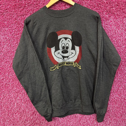 Disney Parks Mickey Mouse Club Member Gray Sweatshirt Small